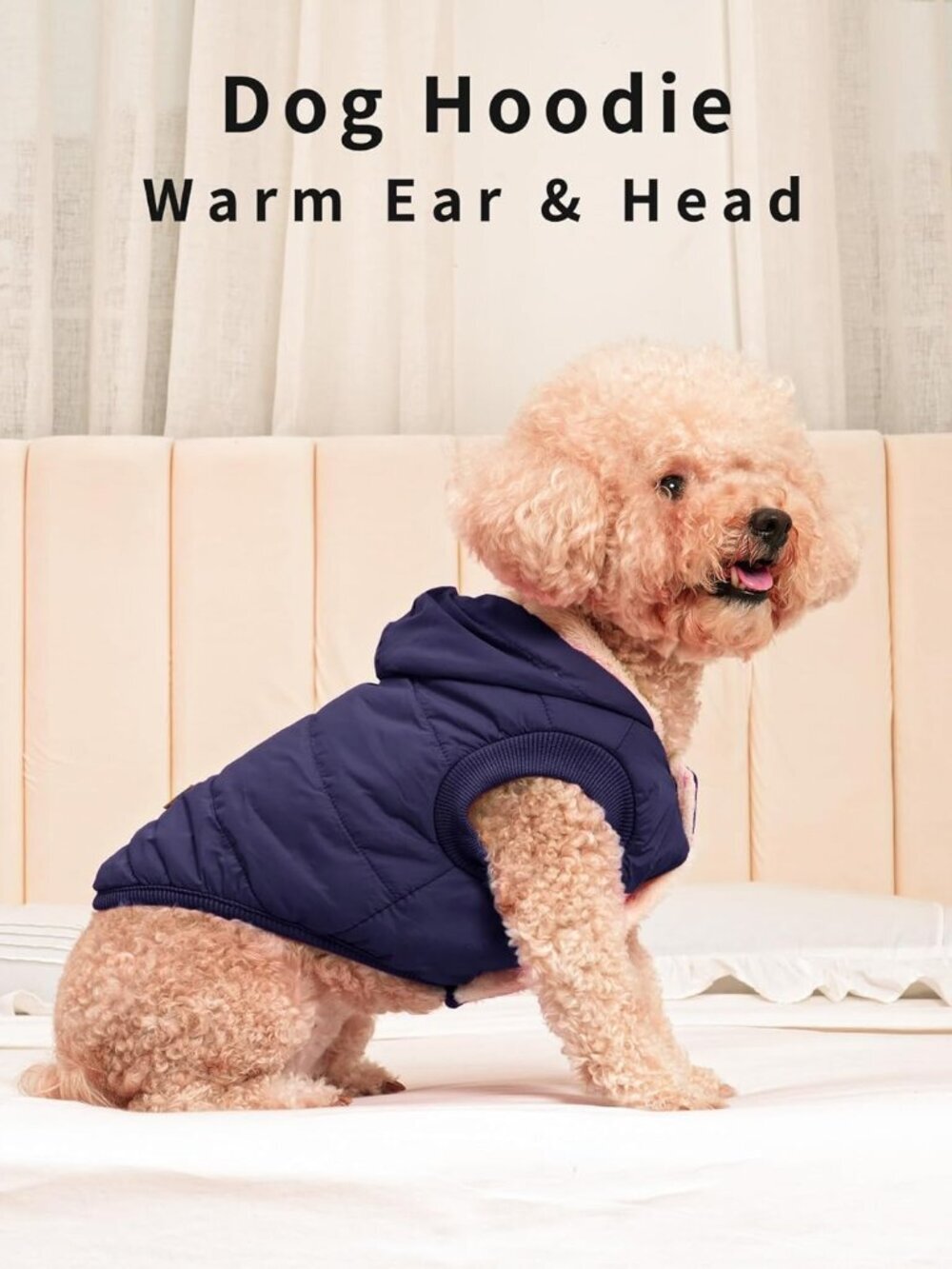 Vecomfy Fleece Lining Extra Warm Dog Hoodie